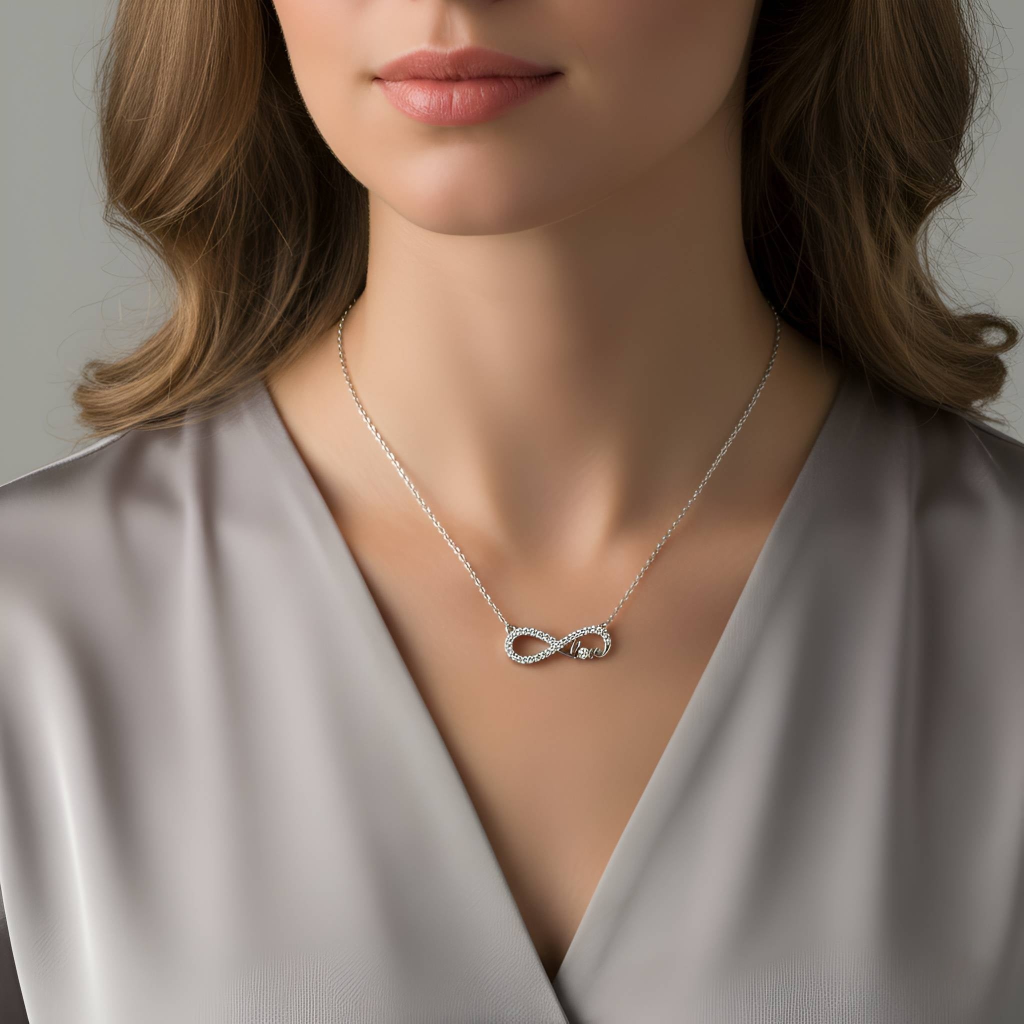 Cadou Fiica Dragă - Colier Simbol Infinit Love